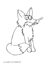 Das motto ist mit bedacht gewählt: Ausmalbild Freudiger Fuchs Gratis Malvorlagen