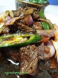 Daging lada hitam bersama cendawan brokoli myresipi com. Kitchen Mak Tok Sajian Dapur Bonda Daging Masak Lada Hitam Kicap Manis