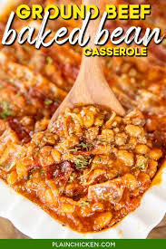 Pam anderson—and sometimes like to call her pamanderson just to conserve energy—whipped up some baked beans to go with her ribs and caesar salad last week. Ground Beef Baked Bean Casserole Plain Chicken