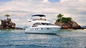 Motor Yacht Princess 42 Phetmanee Crewed Yacht Charters With Asia Marine Phuket Thailand Full Day 128k Boat Yacht Sailing Yacht