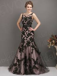 Vintage Floor Length Wedding Dress With Black Lace Black Lace Wedding Dress Cocktail Dress Prom Mermaid Evening Dresses