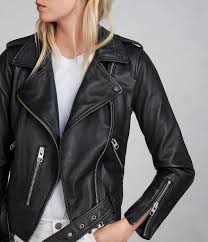 Womens Balfern Leather Biker Jacket Black Image 1 All Saints Leather Jacket Leather Jackets Women Leather Jacket Outfits