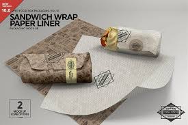 Wrap Or Burrito Paper Liner Mockup Free Packaging Mockup Paper Liner Food Box Packaging