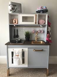 I Didn T Know It Was Possible To Envy A Toddler S Play Kitchen Until Now Rowan S Kitchen Is Officially N Diy Play Kitchen Ikea Kids Kitchen Ikea Play Kitchen