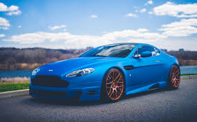 Wallpaper Aston Martin Vantage V12 Blue Car 1920x1200 Hd Picture Image
