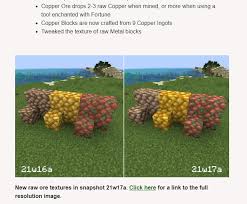 This is a fairly simple step which most minecraft players will. Kingbdogz On Twitter The Changes To Copper Ore Demonstrate The Flexibility Of The Raw Ore Design Dropping An Item Instead Of A Block Allows Us To Revert The Inconsistent 2x2 Crafting Recipe