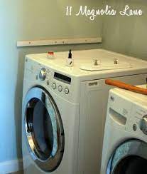 Installing A Diy Laundry Shelf Over Your Washer Dryer Laundry Room Makeover Diy Laundry Laundry Room Diy