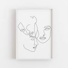 Face Line Art Faces Drawing Printable Art Fine Line Art Etsy In 2021 Abstract Face Art Line Art Drawings Line Art