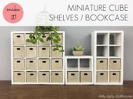 Download Miniature Cube Bookcase Shelves Tutorial Svg Dilly Dally Dollhouse