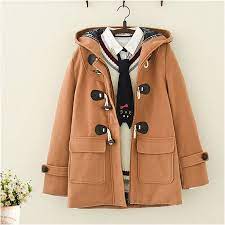 Japanese Student Autumn Winter Outfit Is Melting Pure Lubricious Ox Horn Buckles Coat Outfits Clothes Winter Outfits