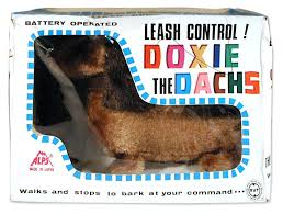 Alps Battery Operated Doxie The Dachs W Leash Control Factory Sample Doxie Antique Toys Battery Operated
