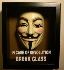 In Case Of Revolution Anonymous Mask Shadow Box V For Vendetta Guy Fawkes Mask Guy Fawkes