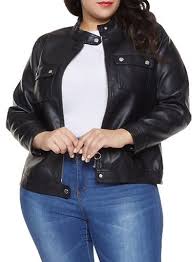Plus Size Faux Leather Moto Jacket Faux Leather Moto Jacket Moto Jacket Jackets
