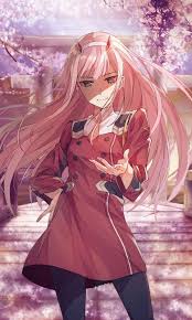 Anime, anime girls, zero two (darling in the franxx), sky, low angle view. Wallpaper Anime Zero Two Hd