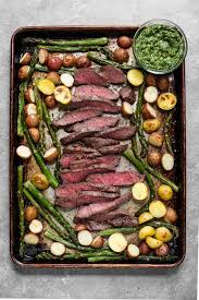 Sheet Pan Steak With Kale Pesto Recipe Healthy Fitness Meals Food Healthy Recipes
