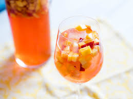 Sparkling Rose Sangria With Aperol And Peaches Recipe Recipe Peach Recipe Sangria Cocktail Recipes