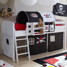 Ticaa Hochbett Eric Kiefer Weiss Country Pirat Schwarz Weiss Loft Betten Kinder Bett Bett Ideen