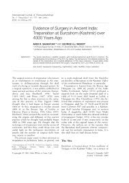 Bring joy, adopt a dog! Pdf Evidence Of Surgery In Ancient India Trepanation At Burzahom Kashmir Over 4000 Years Ago