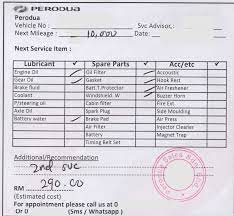 Harga servis kereta myvi 5000km. Perodua Bezza First Service Free Inspection