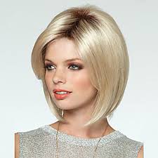 Interesting blonde mix color bob. Synthetic Wig Straight Blonde Bob Haircut Synthetic Hair Blonde Wig Women S Capless Blonde 04333899 Buy Online In Dominica At Dominica Desertcart Com Productid 83267404