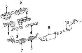 This is a look at the replacement of the stock muffler and tailpipe on a lexus lx470. 1993 1997 Toyota Land Cruiser Muffler Tail Pipe 17405 66010 Boch Toyota South