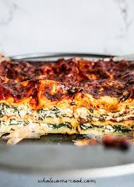 Spinach And Ricotta Lasagne With Tomato Sauce Wholesome Cook Recipe In 2020 Spinach And Ricotta Lasagne Lasagne Recipes Spinach And Ricotta Lasagna