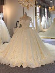 2020 Wedding Dress Long Sleeve Casual Wedding Attire For Women Big Gir Sheer Wedding Dress Ball Gowns Wedding Wedding Dress Sleeves