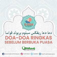 Under amla, muis is to advise the president of singapore on all matters relating to islam in singapore. Doa Ringkas Sebelum Berbuka Puasa Journey Of Mylife
