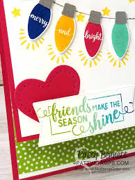 You will be as pleased as christmas cranberry punch that these tools will help you create jolly holiday cards, invites, gift accents or tags for all those yummy baked goods! Making Christmas Bright Card Idea Using Punches Patty Stamps