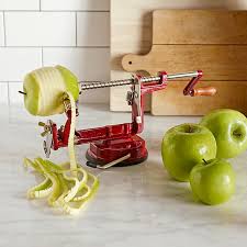 You can keep the peels on or remove them, either way works. Apple Peeler Corer Fruit Tools Williams Sonoma