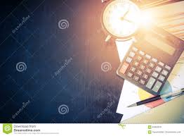 Business Chart Analysis Report With Pen Calculator And