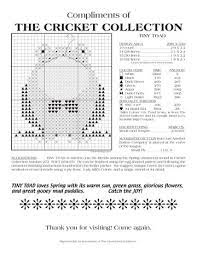 Retired titles, of which there are few, will be so indicated under the leaflet number and title. The Cricket Collection Our Gift To You Cross Stitch Freebies Free Cross Stitch Charts Free Cross Stitch Designs