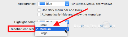How To Quickly Change Mac Sidebar Icon Size Mac Icon Sidebar