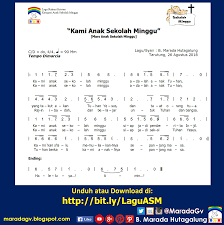 Aku senang jadi anak tuhan. Not Angka Lagu Anak Sekolah Minggu