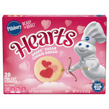 Eggs, baking powder (baking soda. Save On Pillsbury Ready To Bake Hearts Sugar Cookie Dough 20 Ct Order Online Delivery Giant