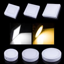 Surface Mounted Led Panel Downlight 6w 12w 18w Round Square Led Ceiling Lamp Ac85 265v Led Panel Light Smd2835 Ce Led Wall Lamp Led Panel Light Led Down Lights