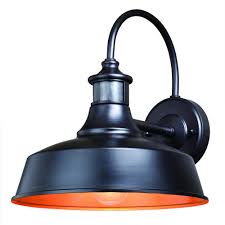 Dorado Motion Sensor Dusk To Dawn Outdoor Wall Light Dark Bronze And Light Gold T0387 Rimrock Lighting