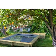 Das einzige besondere merkmal sind die drei wasserfälle, die aus der stützwand für das hochbeet hervortreten. Pool Urban Procopi In Holz 420 X 350 X H 133 Deckel Automatische Stamm Und Filtration
