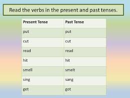Present Tense And Past Tense Read The Verbs In The Present And Past Tenses Present Tensepast Tense Hophopped Jumpjumped Kickkicked Playplayed Skipskipped Ppt Download