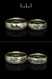 Gold Wolf Ring Promise Rings For Couples His And Hers Wedding Etsy Wedding Rings Sets Gold Promise Rings For Couples Beautiful Wedding Rings