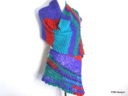 It's not a cable—it's twistier than that. Colorful Mohair Shawl Large Knit Evening Wrap Luxury Gift For Her Pzm Designs