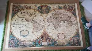Major puzzle brands, easy search Antique World Map Ravensburger 5000 Pieces Did This One A Few Years Ago Will Take It Apart And Start It Again Soon You Get My Brother S Foot For Scale Jigsawpuzzles