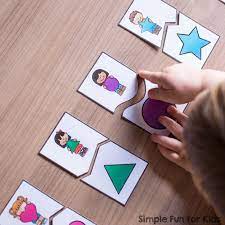 Shapes puzzles printable contains 3 pages of puzzles, covering nine different shapes. Shape Matching Puzzles For Toddlers Simple Fun For Kids