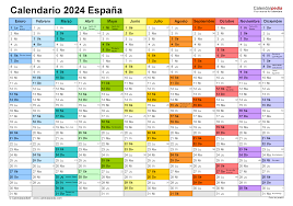 La información se muestra por mes e incluye el número de semana. Calendario 2024 Calendarpedia