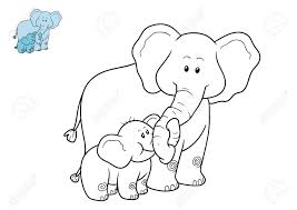 Libro Para Colorear Para Los Ninos Elefante Fotos Retratos Imagenes Y Fotografia De Archivo Libres De Derecho Image 70382404