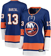 Shop islanders jerseys and reverse retro jerseys at fanatics.com. Nhl Women S New York Islanders Mathew Barzal 13 Breakaway Home Replica Jersey Dick S Sporting Goods