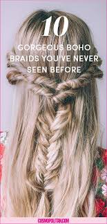 Fishbone braid style for messy hair. 17 Messy Boho Braid Hairstyles To Try Gorgeous Touseled And Fishtail Braids