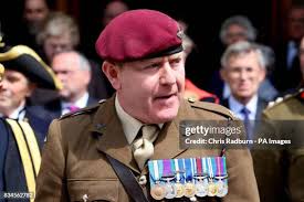 Major Aidan Coogan of the Parachute Regiment makes a statement... News  Photo