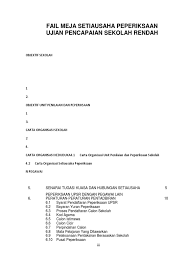 Penilaian dan pentaksiran merupakan suatu proses pengumpulan maklumat tentang perkembangan dan kemajuan pelajar dengan menggunakan pelbagai kaedah. 128859325 Fail Meja Setiausaha Peperiksaan Ujian Pencapaian Sekolah Rendah Docx