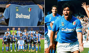 Tutto sul napoli e maradona. Napoli Wear Special Fourth Kit Inspired By Argentina To Pay Tribute To Club Icon Diego Maradona Daily Mail Online
